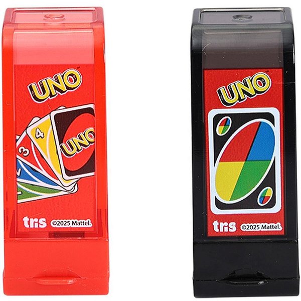 Apontador TRIS UNO com Depósito Decorado (pote com 12 Unidades)