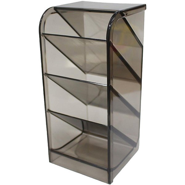 Organizador Diagonal de Mesa Fumê para Escritório ou Estudo