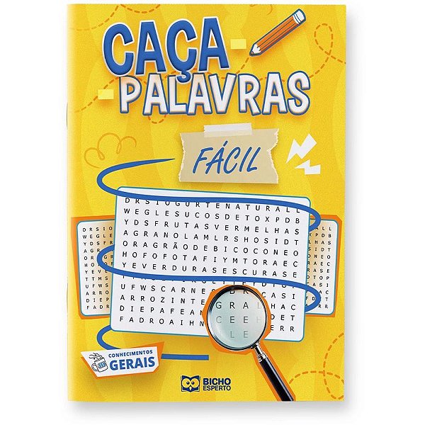 Livro de Atividades CAÇA-PALAVRAS Nível Fácil Pacote com 10
