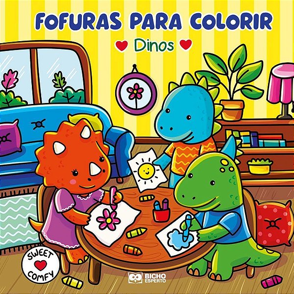Livro de Colorir Fofuras Dinos Espiral 40 Páginas