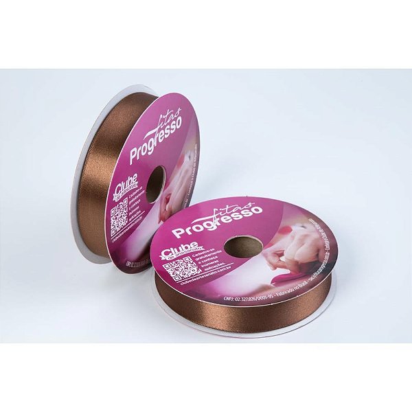 Fita de Cetim 22MM X 50M. Marrom 391 Rolo