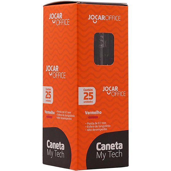 Caneta Esferográfica MY TECH 0.7MM Vermelha Caixa com 25