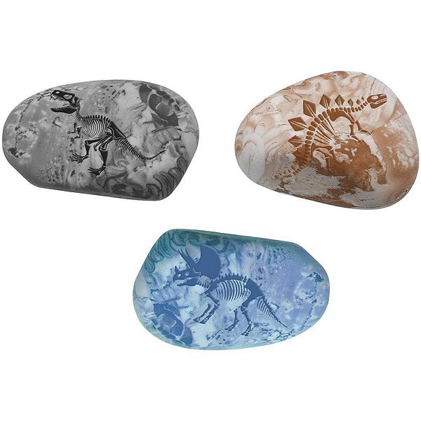 Borracha Decorada TRIS Fossil 3 Modelos Display com 24 Unidades