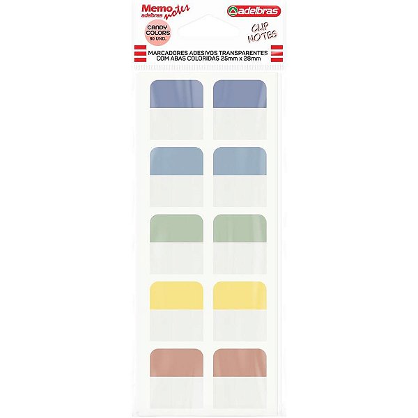 Bloco de Recado Autoadesivo Memonote Etiqueta Transparente 25X28