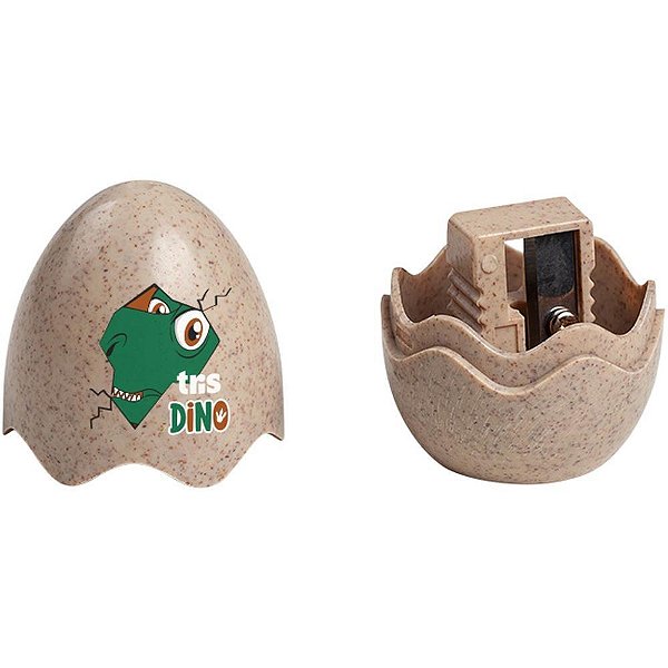 Apontador com Depósito Decorativo TRIS Dino 3 Cores Display com 24