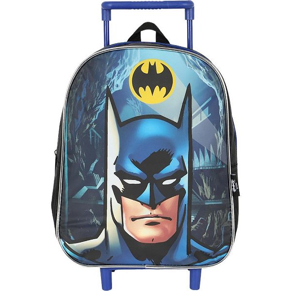 Mochila Infantil com Rodinha Batman Preta