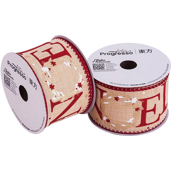 Fita ARAMADA Natal 63MM X 10M Noel com Glitter