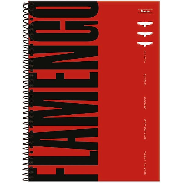Caderno 10X1 Capa Dura Flamengo FIT 160 Folhas (pacote com 4)