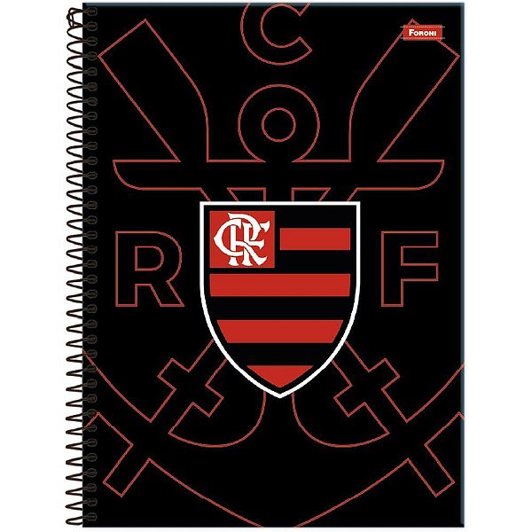 Caderno 01X1 Capa Dura Flamengo FIT 80 Folhas (pacote com 4)