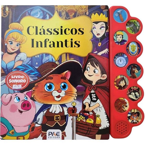 Livro Sonoro Clássicos Infantis 28,5X26,7CM com 10 Páginas