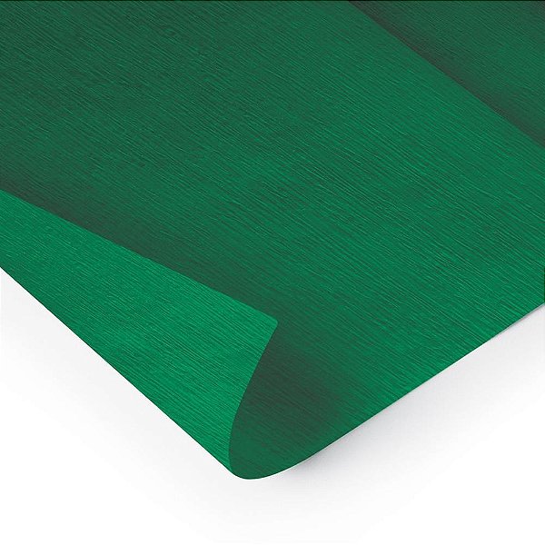 Papel Crepom 48CM X 2,00M Verde Bandeira (pacote com 10 Unidades)