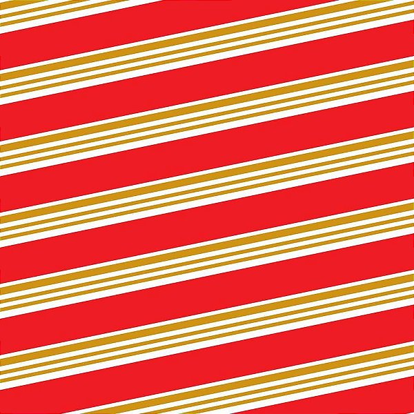 Papel de Presente Bobina Couchê 60CM MOD.321 Vermelho com Listras 100 Metros