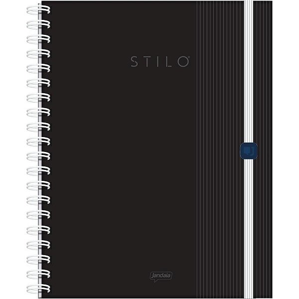 Caderno 01X1 Capa Dura Stilo Neo Preto 80 Folhas