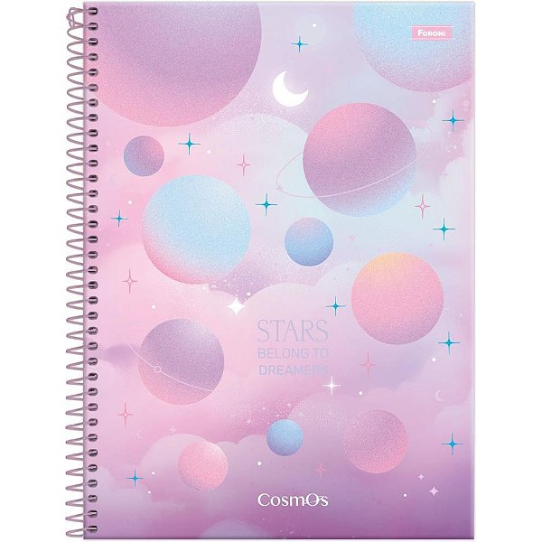 Caderno 1X1 Capa Dura Cosmos 80 Folhas (pacote com 5)