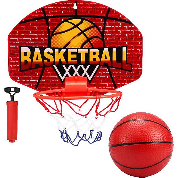 Tabela de Basquete KIT Cesta de Basquete com Bola e Bomba
