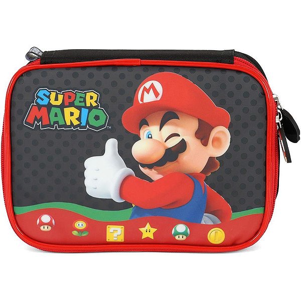 Estojo BOX Super Mário BROS Preto