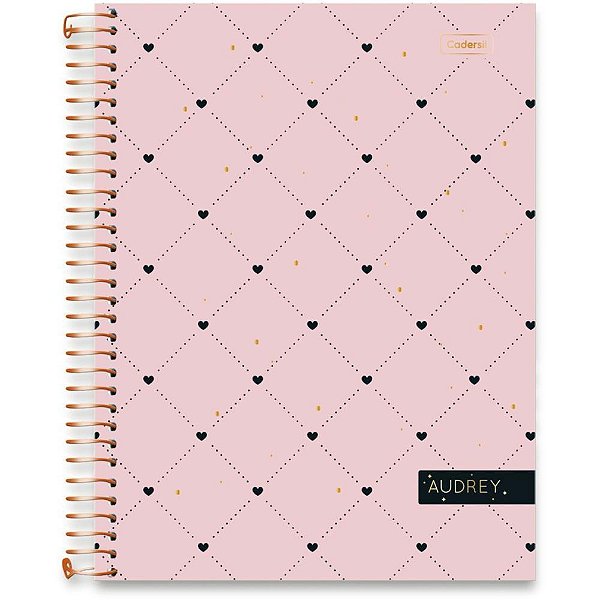 Caderno Universitário Audrey 10 Matérias 160 Folhas Capa Dura (pacote com 4)