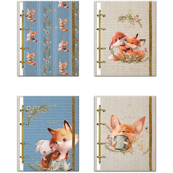 Caderno Argolado Woodland com Elástico 4 Capas 80 Folhas