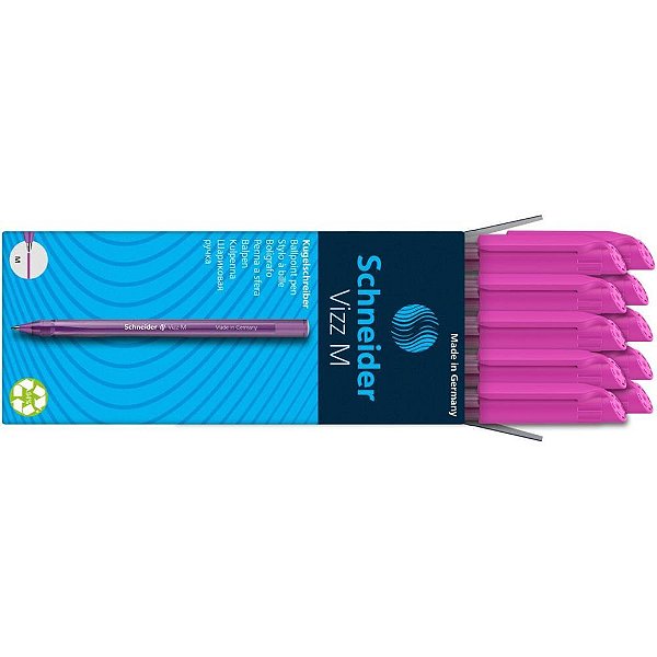 Caneta Esferográfica VIZZ Gelco Média Schneider RS Caixa com 10 Unidades