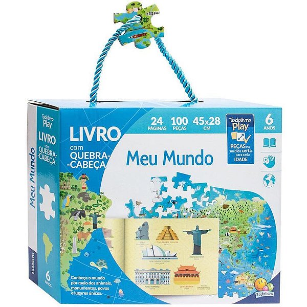 Livro de Atividades Todolivro PLAY QUEBRA-CABEÇA Meu Mundo
