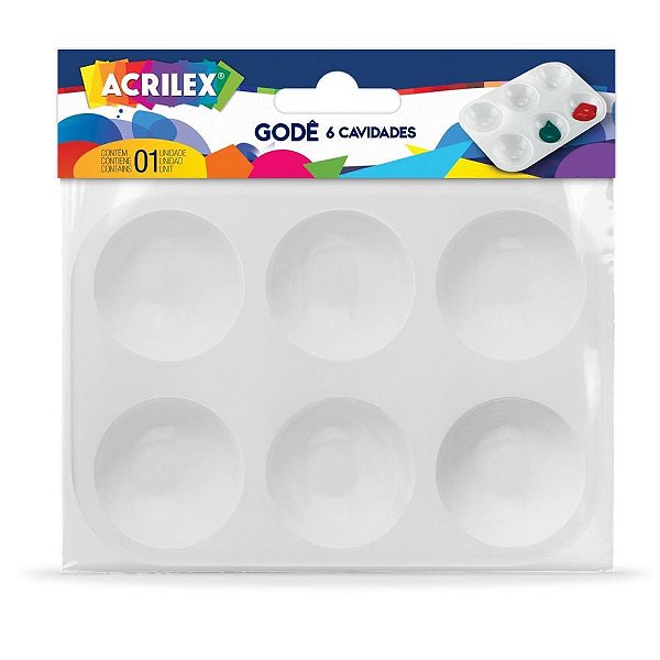Paleta para Pintura Gode 6 Cavidades