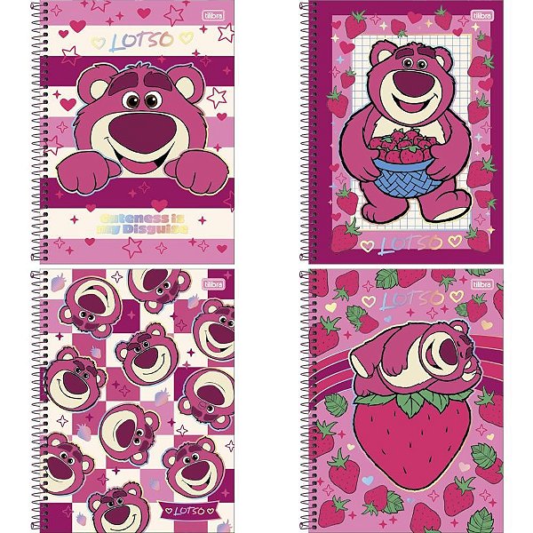 Caderno Universitário Lotso 10 Matérias 160 Folhas Capa Dura (pacote com 4)
