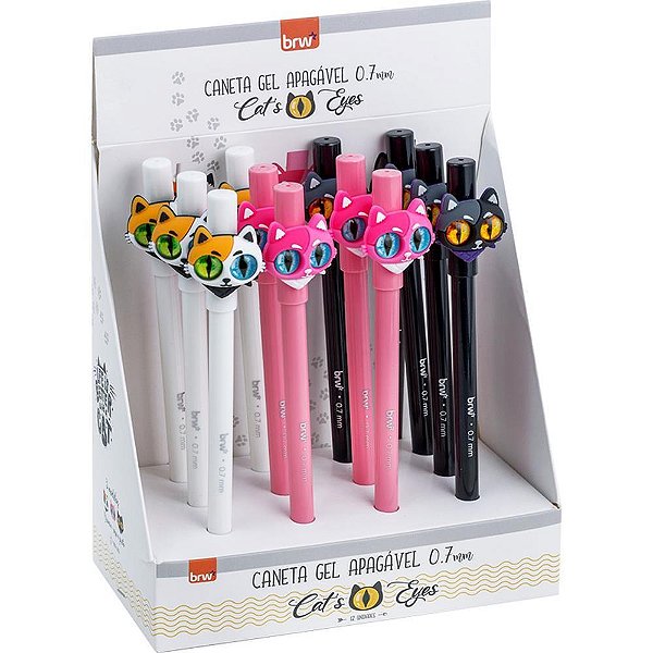 Caneta GEL Divert GEL CATS EYES Apagável 0.7MM (display com 12 Unidades)