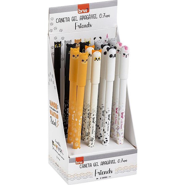 Caneta GEL Divert GEL Friends Apagável 0.7MM (display com 12 Unidades)
