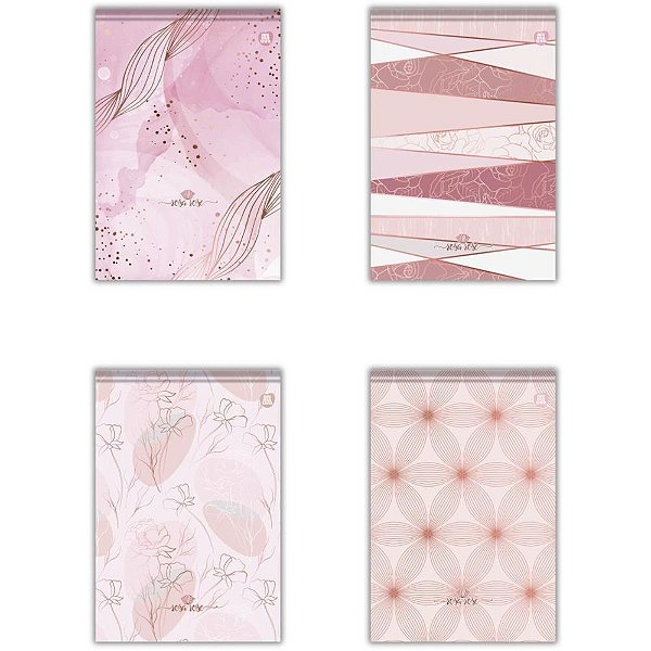 Bloco para Rascunho Rosa Rose 80F Pacote com 04