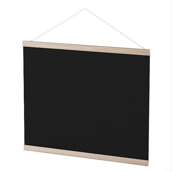 Quadro Aviso Moldura Madeira Mural Negro 47X37CM Pacote com 05