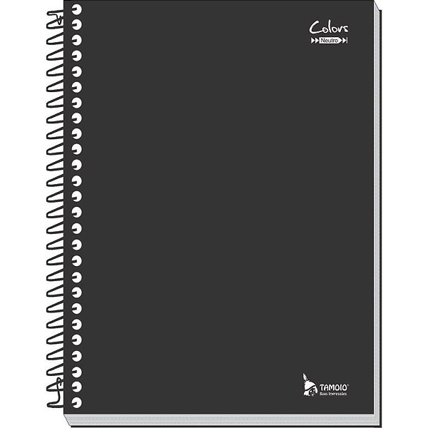Caderno 15X1 Capa Dura Neutro Preto 300 Folhas Pacote com 02