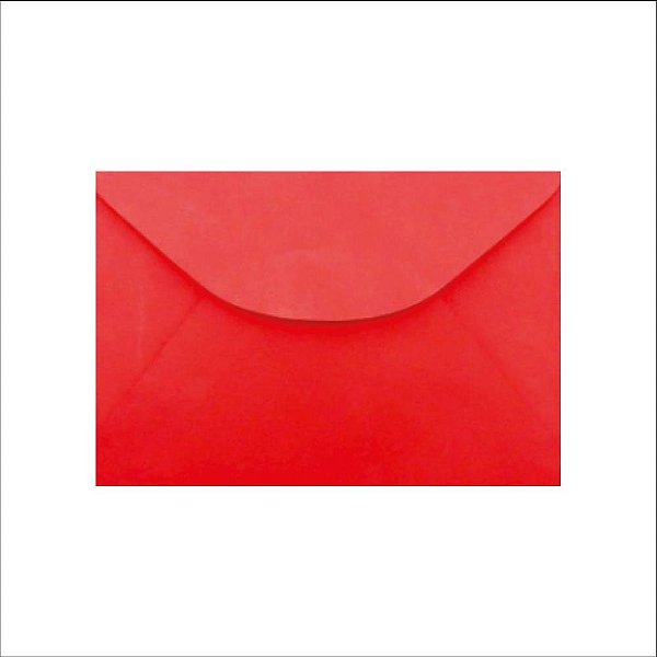 Envelope Colorido Visita 115X80MM Vermelho 80G Blister com 10