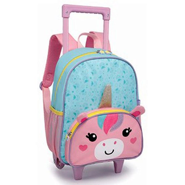 Mochila Infantil com Rodinha Animais Menina 33CM Sortido