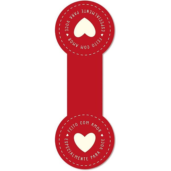 Etiqueta Adesiva com AMOR 110X235MM Pacote com 10