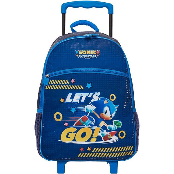 Mochila Infantil com Rodinha Sonic LETS GO