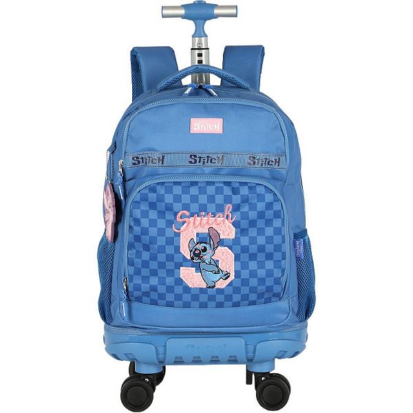 Mochila com Rodinha STITCH Azul G 360º