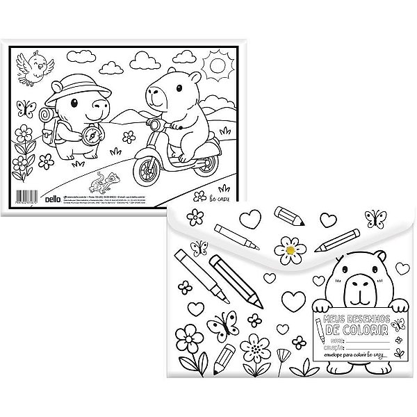 Pasta Envelope Capivara A4 BE CAPPY II C/BOTA Pacote com 10