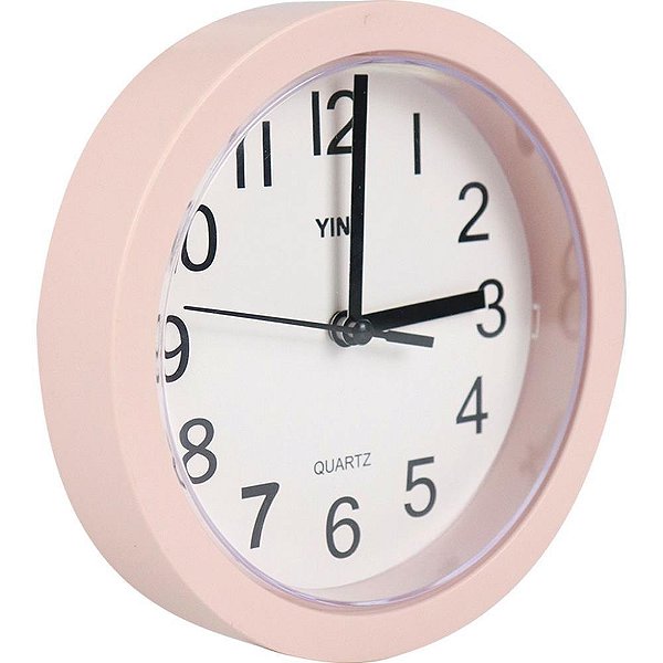 Relógio de Parede Rendondo 4 Cores 15,6CM Sortido