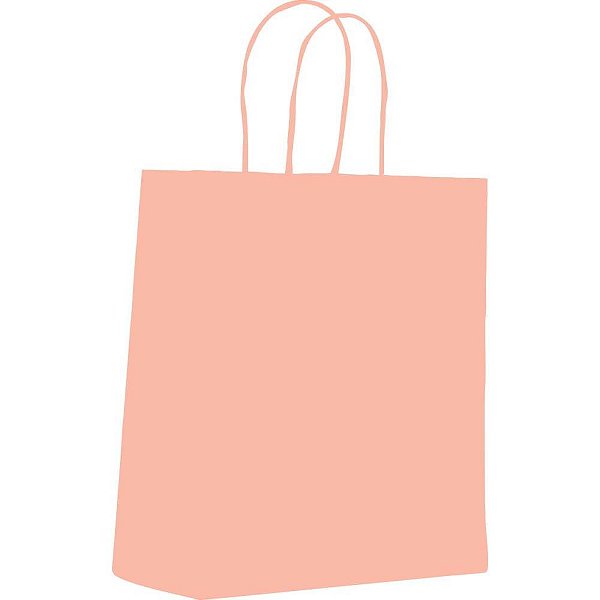 Sacola para Presente Lisa Rosa Bebe PP 14,5X16X8CM Pacote com 10