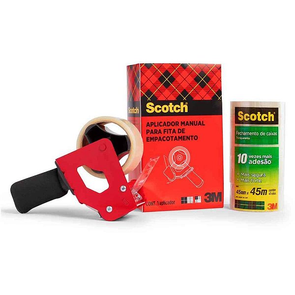 Fita para Empacotamento SCOTCH 5802 TRANS.45X45M+DISPE KITC/108