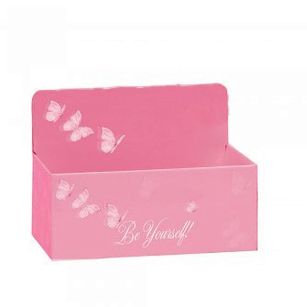 Cachepot Paper Decorado Butterfly Retangular 24X15X10C Pacote com 05