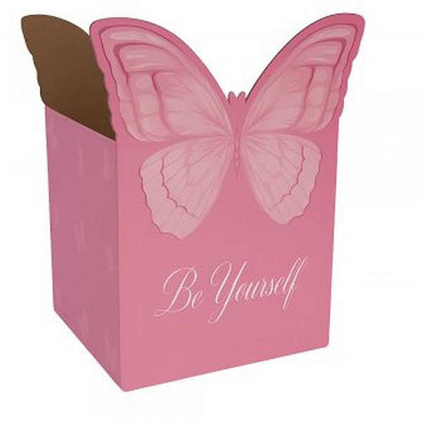 Cachepot Paper Decorado Pote 15 3D Butterfly 15X15X15C Pacote com 06