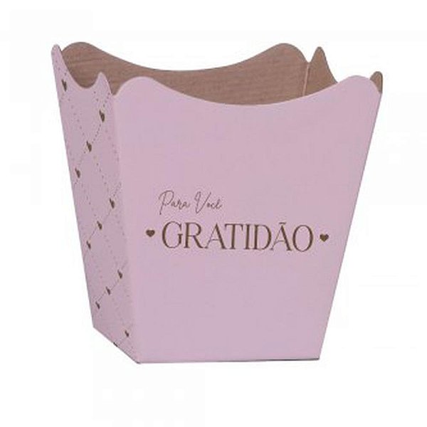 Cachepot Paper Decorado Pote 15 Essência Rosa Quartz 1 Pacote com 10