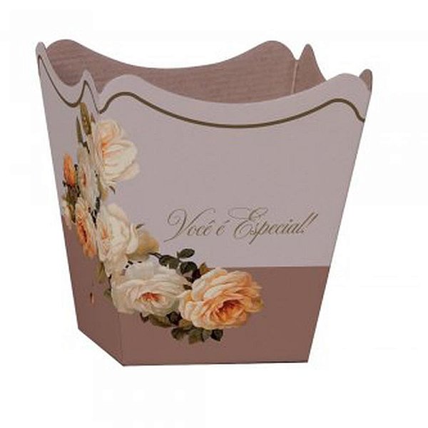 Cachepot Paper Decorado Pote 15 Giullia 16X17X11CM Pacote com 10