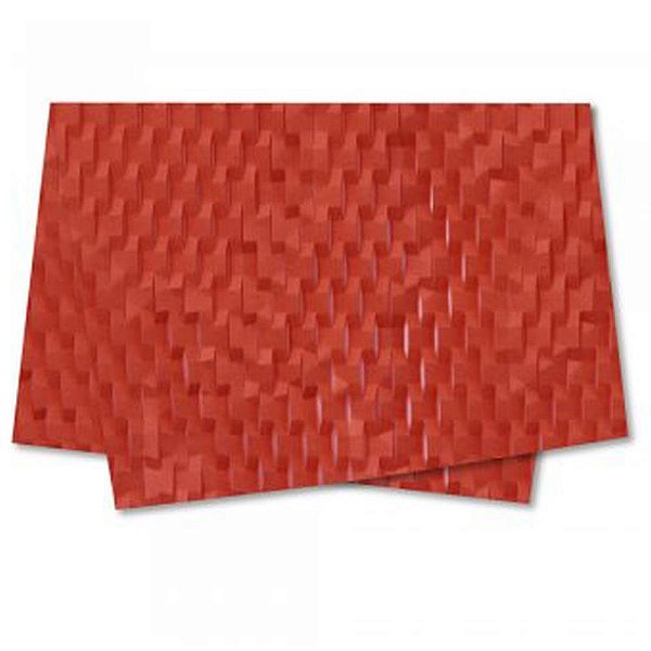 Papel Colmeia 50X50CM Vermelho Pacote com 05