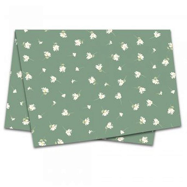 Papel Seda Decorado 50X70CM Daisy Pacote com 50