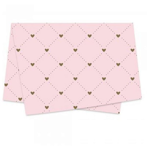 Poli Sujinho Decorado 49X69CM Heart Rosa Quartz Pacote com 50