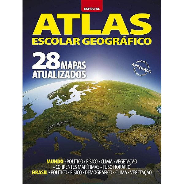 Livro ATLAS Geográfico Escolar 64P 27X20CM