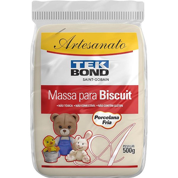 Massa de Porcelana Fria Biscuit 500G Natural (7898543424376)