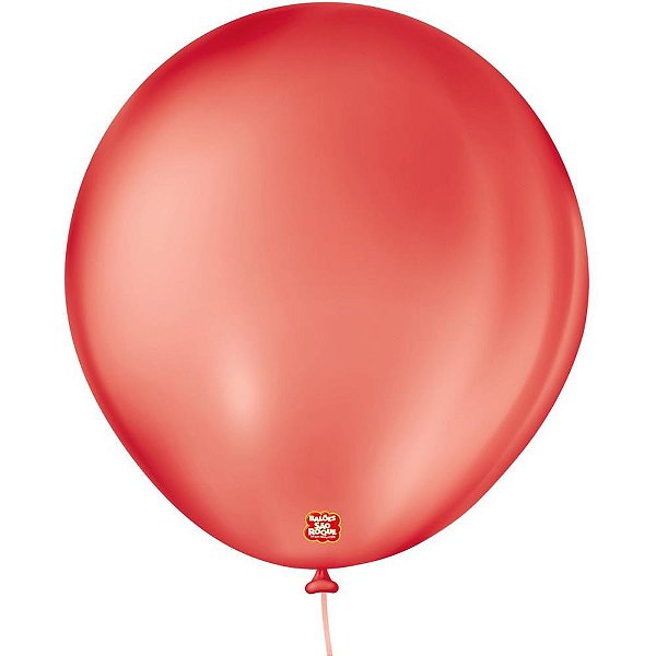 Balão 8 Liso Vermelho Quente Pacote com 50